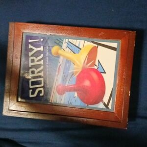 Sorry! Vintage Game Collection in Wooden Box Milton Bradley Games